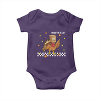 Turkey Cat Baby Onesie Funny Thanksgiving Meow - Wonder Print Shop