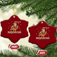 Turkey Cat Ceramic Ornament Funny Thanksgiving Meow - Wonder Print Shop
