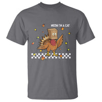 Turkey Cat T Shirt Funny Thanksgiving Meow - Wonder Print Shop