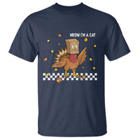 Turkey Cat T Shirt Funny Thanksgiving Meow - Wonder Print Shop