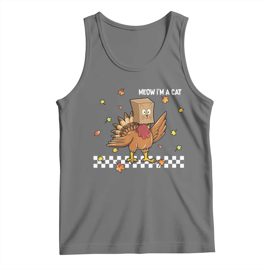 Turkey Cat Tank Top Funny Thanksgiving Meow - Wonder Print Shop