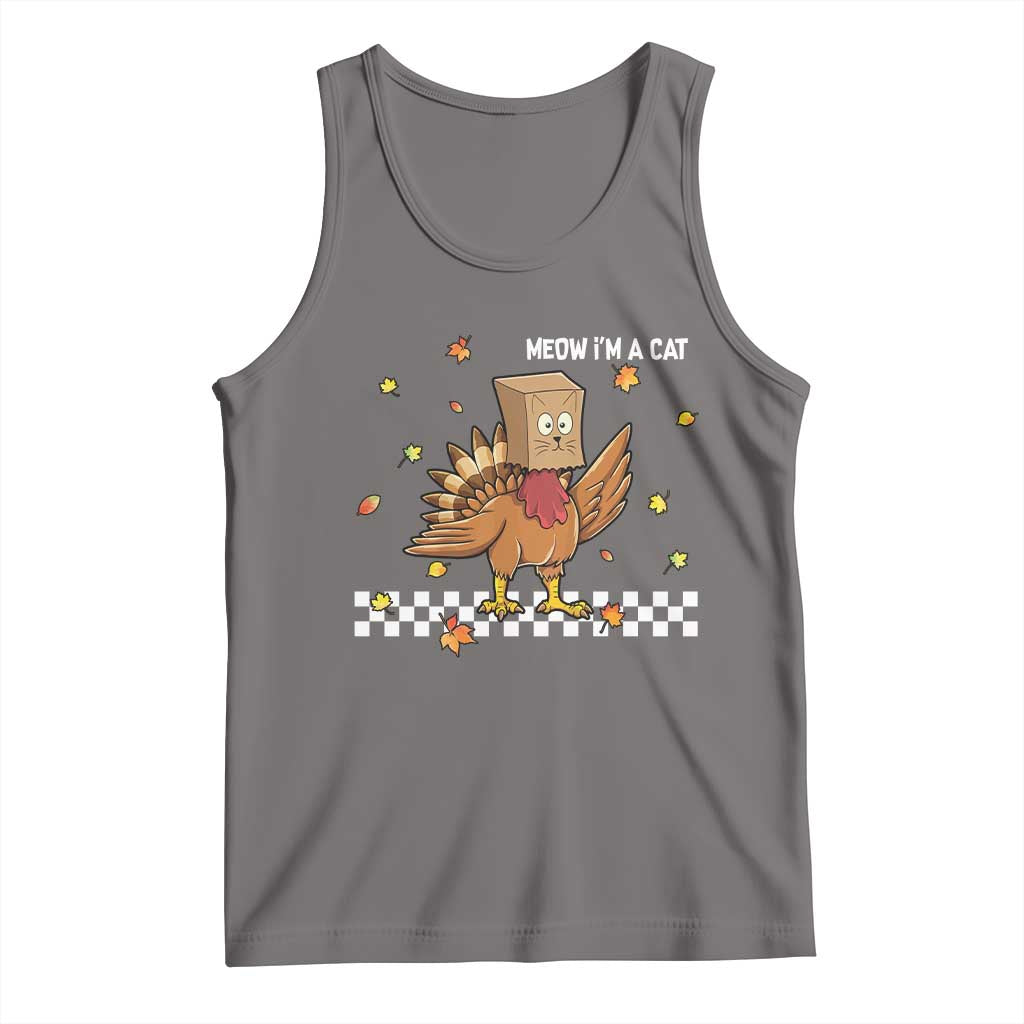 Turkey Cat Tank Top Funny Thanksgiving Meow - Wonder Print Shop