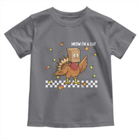 Turkey Cat Toddler T Shirt Funny Thanksgiving Meow - Wonder Print Shop
