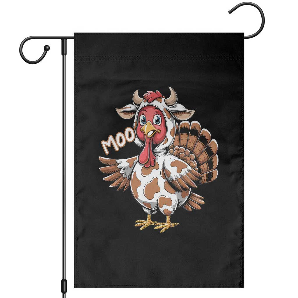 Funny Thanksgiving Garden Flag Turkey Moo Cow Lovers - Wonder Print Shop