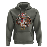 Funny Thanksgiving Hoodie Turkey Moo Cow Lovers