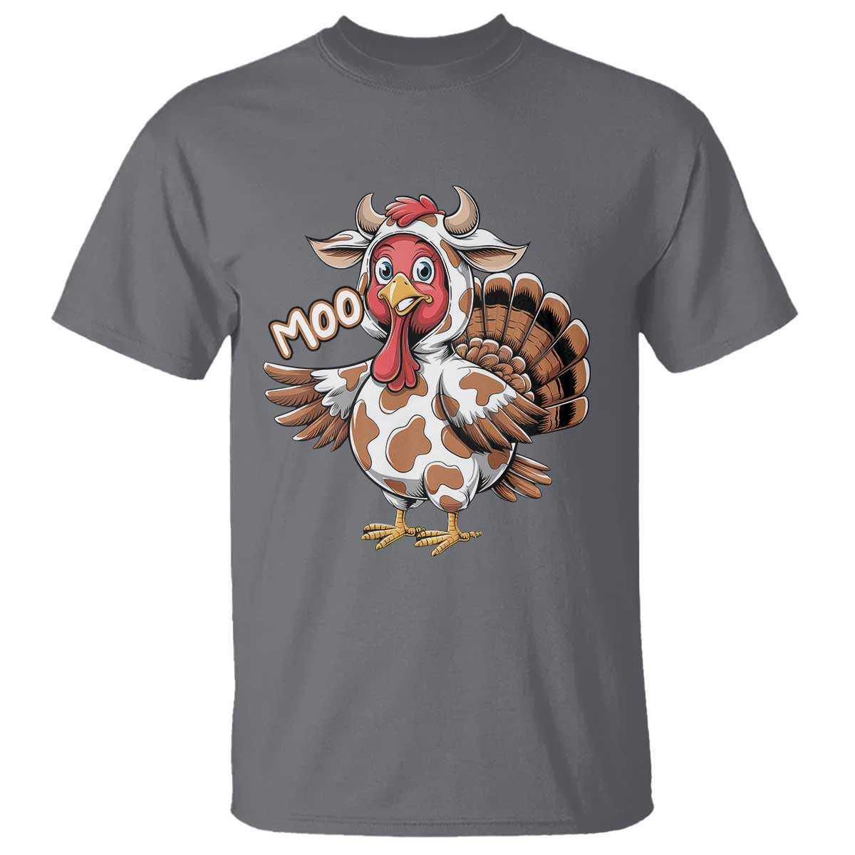 Funny Thanksgiving T Shirt Turkey Moo Cow Lovers - Wonder Print Shop