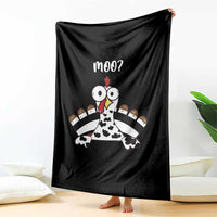Funny Thanksgiving Throw Blanket Turkey Moo Cow Farmer Gift - Wonder Print Shop