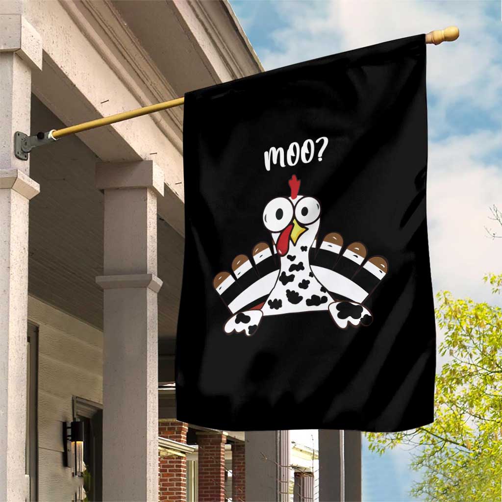 Funny Thanksgiving Garden Flag Turkey Moo Cow Farmer Gift - Wonder Print Shop