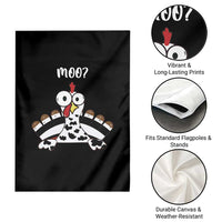 Funny Thanksgiving Garden Flag Turkey Moo Cow Farmer Gift - Wonder Print Shop