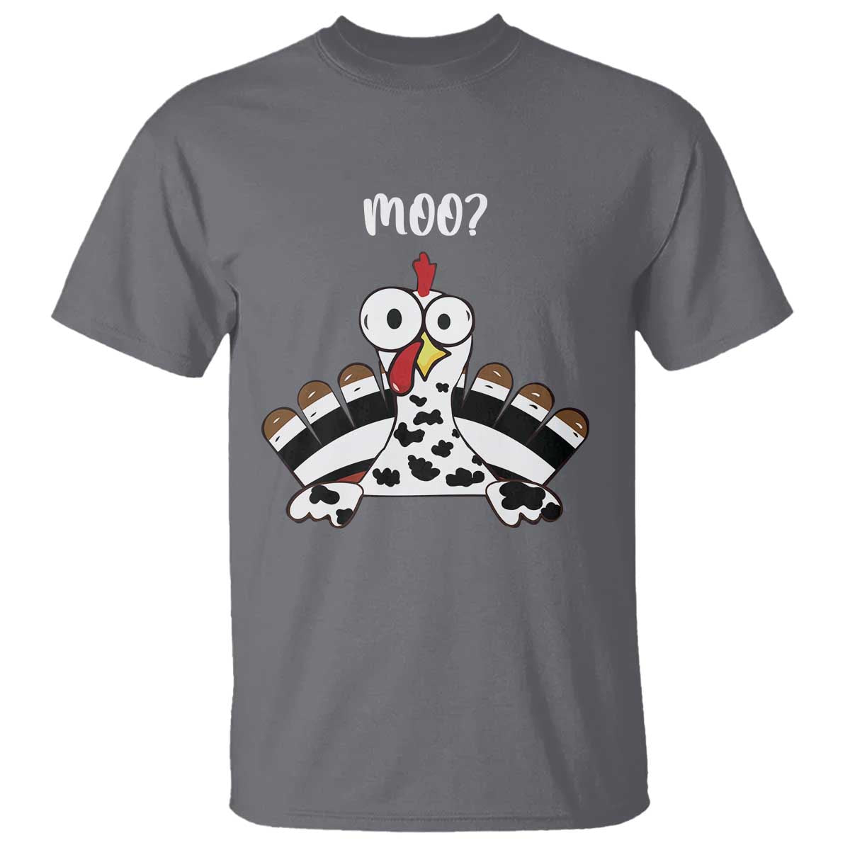 Funny Thanksgiving T Shirt Turkey Moo Cow Farmer Gift - Wonder Print Shop