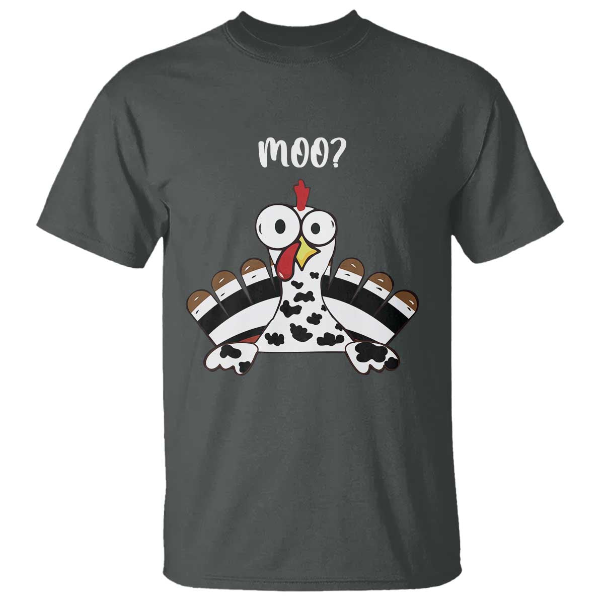 Funny Thanksgiving T Shirt Turkey Moo Cow Farmer Gift - Wonder Print Shop