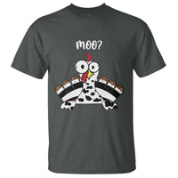 Funny Thanksgiving T Shirt Turkey Moo Cow Farmer Gift - Wonder Print Shop