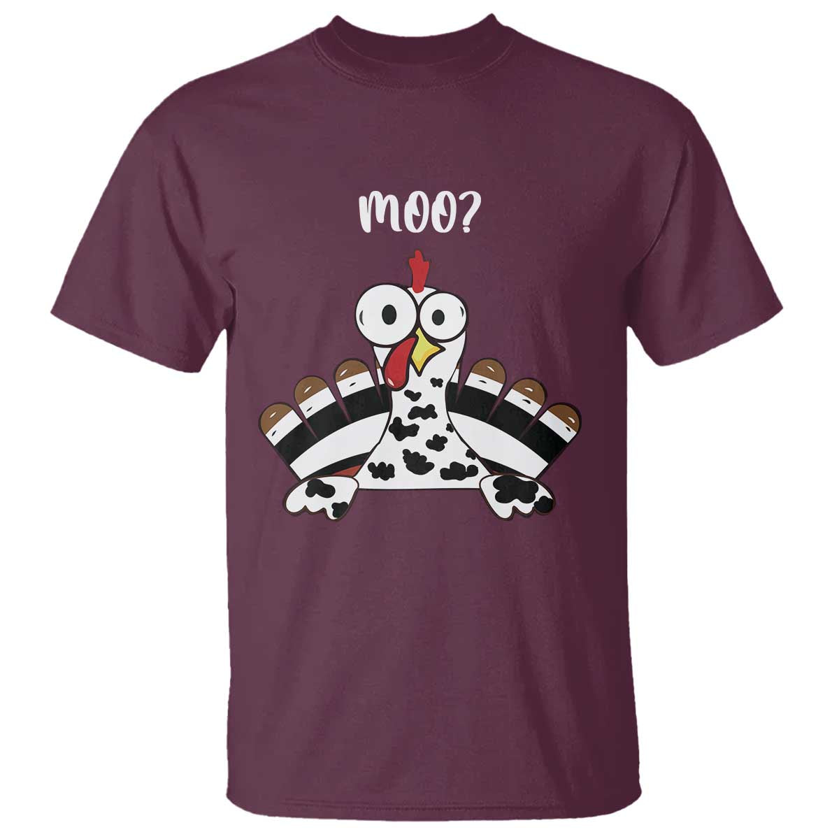 Funny Thanksgiving T Shirt Turkey Moo Cow Farmer Gift - Wonder Print Shop