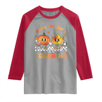 Autumn Teacher Raglan Shirt Retro Fall In Love With Learning Thanksgiving Pumpkin - Wonder Print Shop