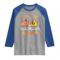 Autumn Teacher Raglan Shirt Retro Fall In Love With Learning Thanksgiving Pumpkin - Wonder Print Shop