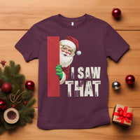 Funny Christmas Santa T Shirt I Saw That Vintage Retro Style - Wonder Print Shop