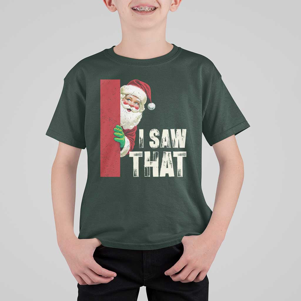 Funny Christmas Santa T Shirt For Kid I Saw That Vintage Retro Style - Wonder Print Shop