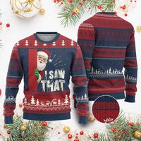 Funny Santa Ugly Christmas Sweater I Saw That Vintage Retro Style - Wonder Print Shop