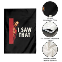 Funny Jesus I Saw That Garden Flag Retro Christian Meme