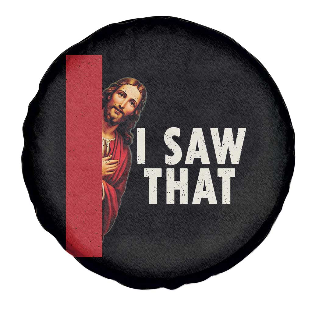 Funny Jesus I Saw That Spare Tire Cover Retro Christian Meme