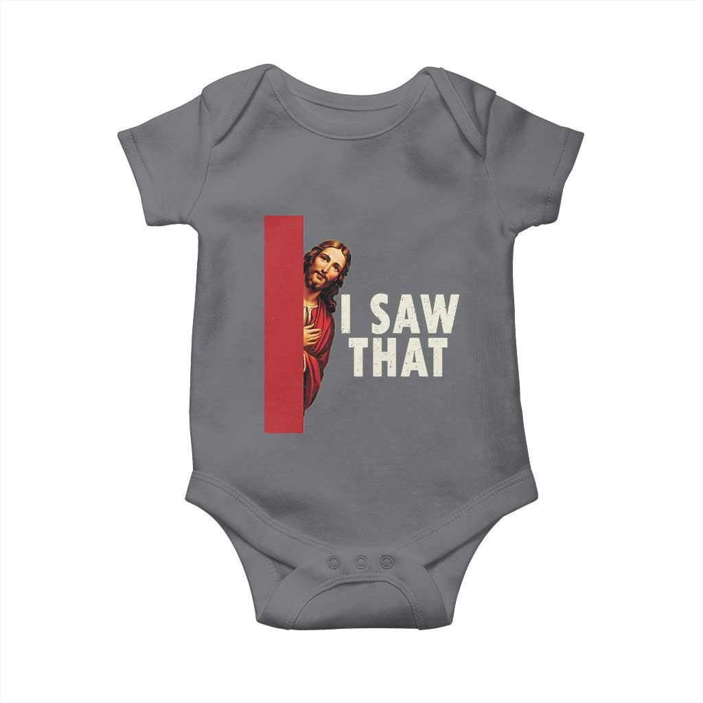 Funny Jesus I Saw That Baby Onesie Retro Christian Meme