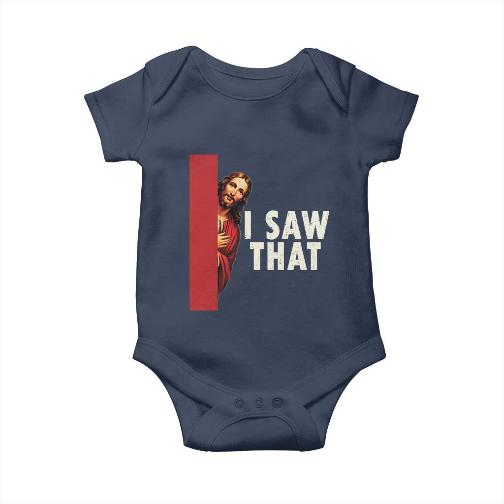 Funny Jesus I Saw That Baby Onesie Retro Christian Meme