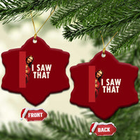 Funny Jesus I Saw That Ceramic Ornament Retro Christian Meme