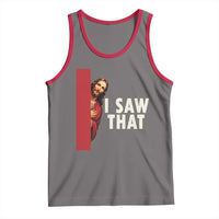 Funny Jesus I Saw That Tank Top Retro Christian Meme