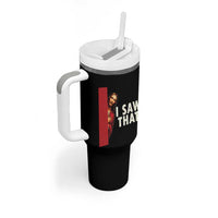 Funny Jesus I Saw That Tumbler With Handle Retro Christian Meme