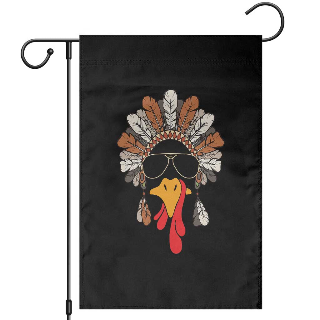Funny Turkey Face Garden Flag Family Matching Native Hat Cute Fall Thanksgiving - Wonder Print Shop