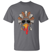 Funny Turkey Face T Shirt Family Matching Native Hat Cute Fall Thanksgiving - Wonder Print Shop
