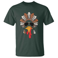 Funny Turkey Face T Shirt Family Matching Native Hat Cute Fall Thanksgiving - Wonder Print Shop