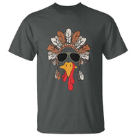 Funny Turkey Face T Shirt Family Matching Native Hat Cute Fall Thanksgiving - Wonder Print Shop