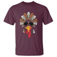 Funny Turkey Face T Shirt Family Matching Native Hat Cute Fall Thanksgiving - Wonder Print Shop