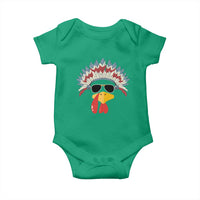 Funny Turkey Face Baby Onesie Thanksgiving Family Group Native American Costumes - Wonder Print Shop