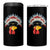 Funny Turkey Face 4 in 1 Can Cooler Tumbler Thanksgiving Family Group Native American Costumes - Wonder Print Shop