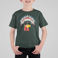 Funny Turkey Face T Shirt For Kid Thanksgiving Family Group Native American Costumes - Wonder Print Shop