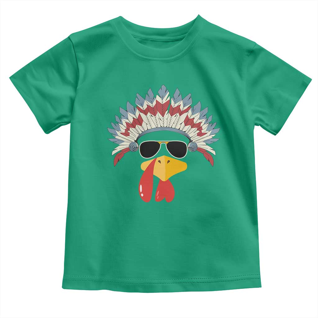 Funny Turkey Face Toddler T Shirt Thanksgiving Family Group Native American Costumes - Wonder Print Shop