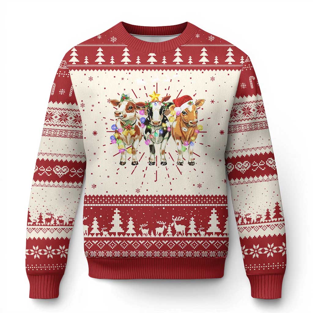 Cow Ugly Christmas Sweater Cow Lover Xmas Gifts - Wonder Print Shop