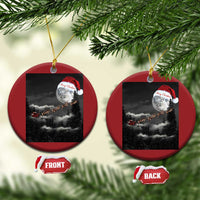 Merry Xmas Christmas Ornament Santa To The Moon - Wonder Print Shop