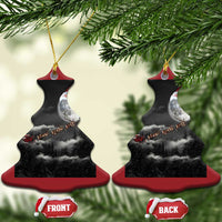 Merry Xmas Christmas Ornament Santa To The Moon - Wonder Print Shop