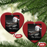 Merry Xmas Christmas Ornament Santa To The Moon - Wonder Print Shop