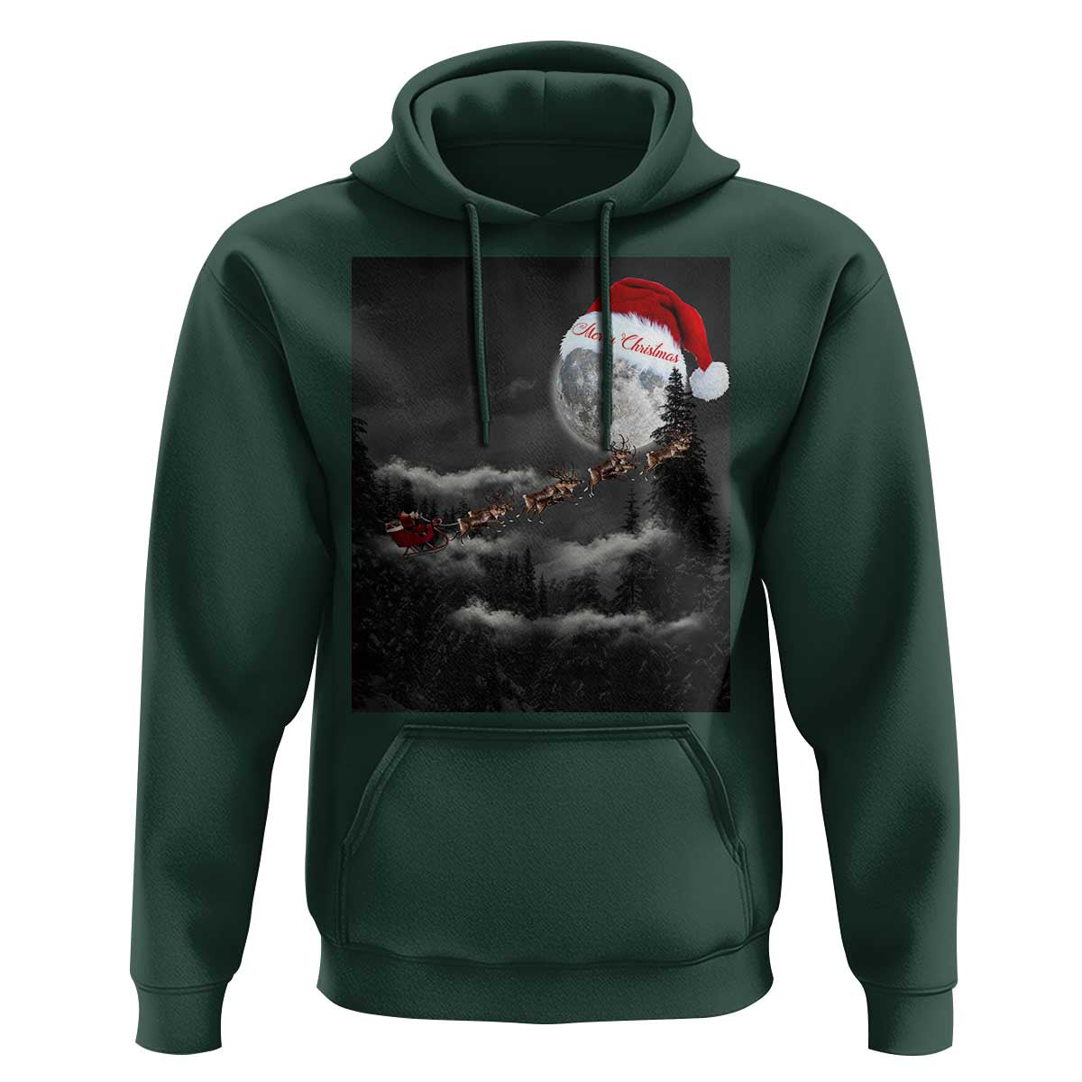 Merry Christmas Hoodie Santa To The Moon