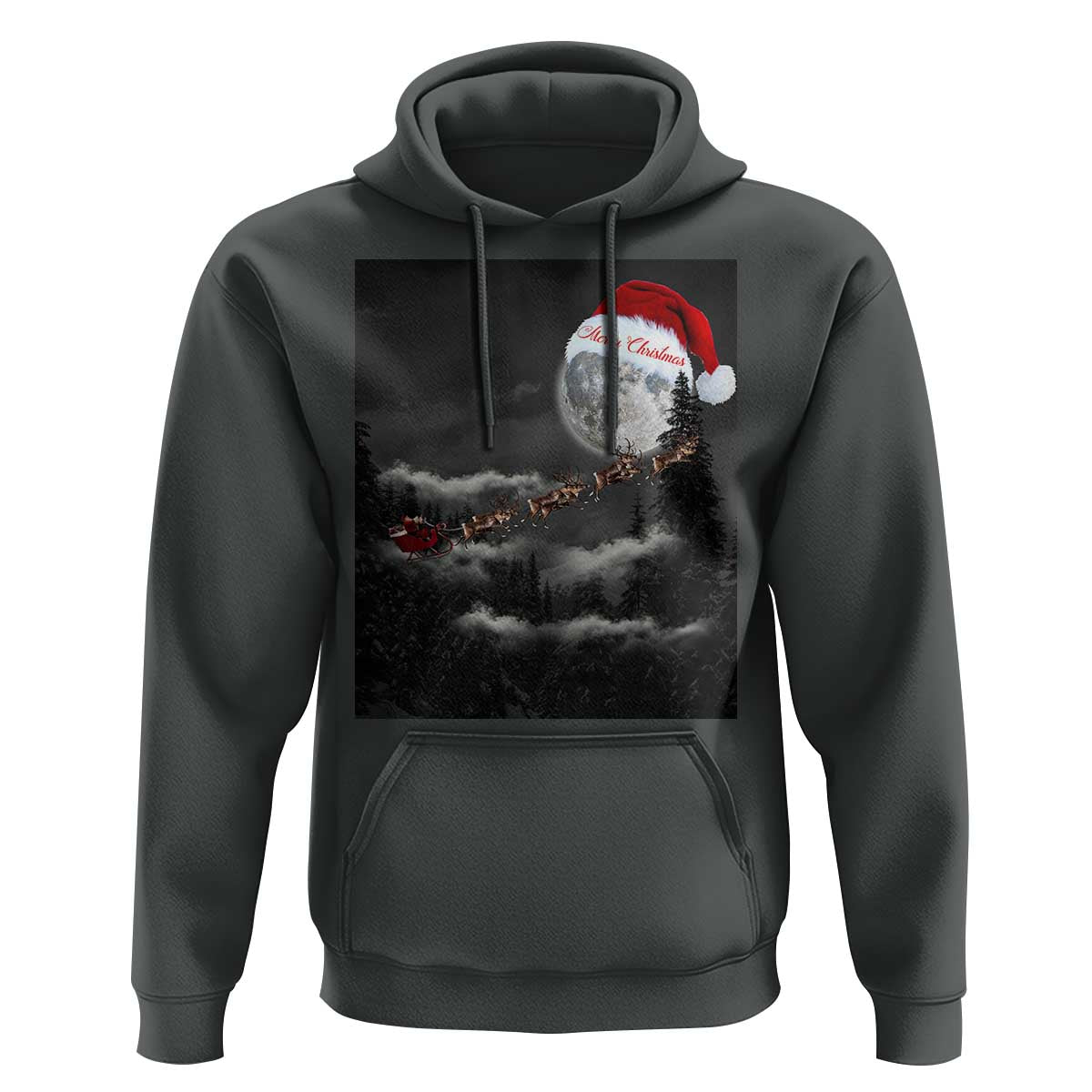 Merry Christmas Hoodie Santa To The Moon