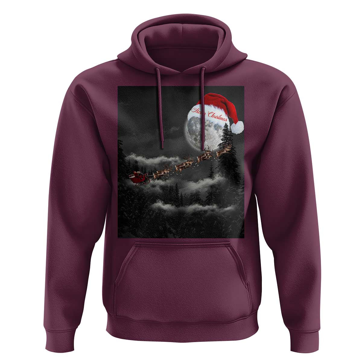 Merry Christmas Hoodie Santa To The Moon