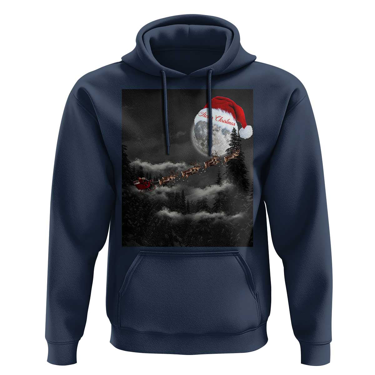 Merry Christmas Hoodie Santa To The Moon