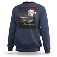 Merry Christmas Sweatshirt Santa To The Moon - Wonder Print Shop