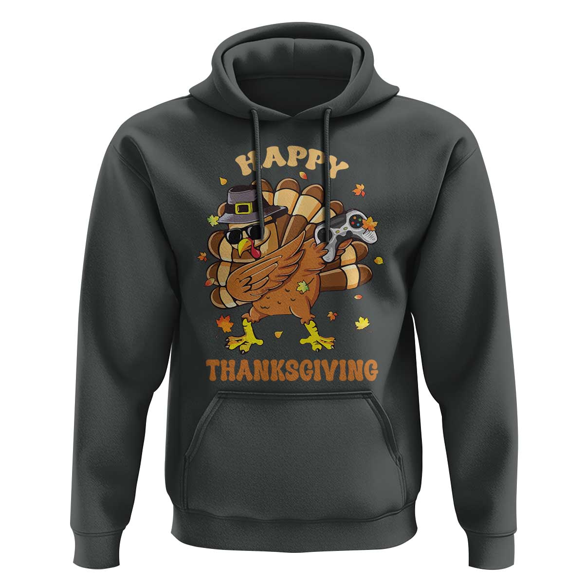 Funny Thanksgiving Hoodie Dabbing Gamer Turkey