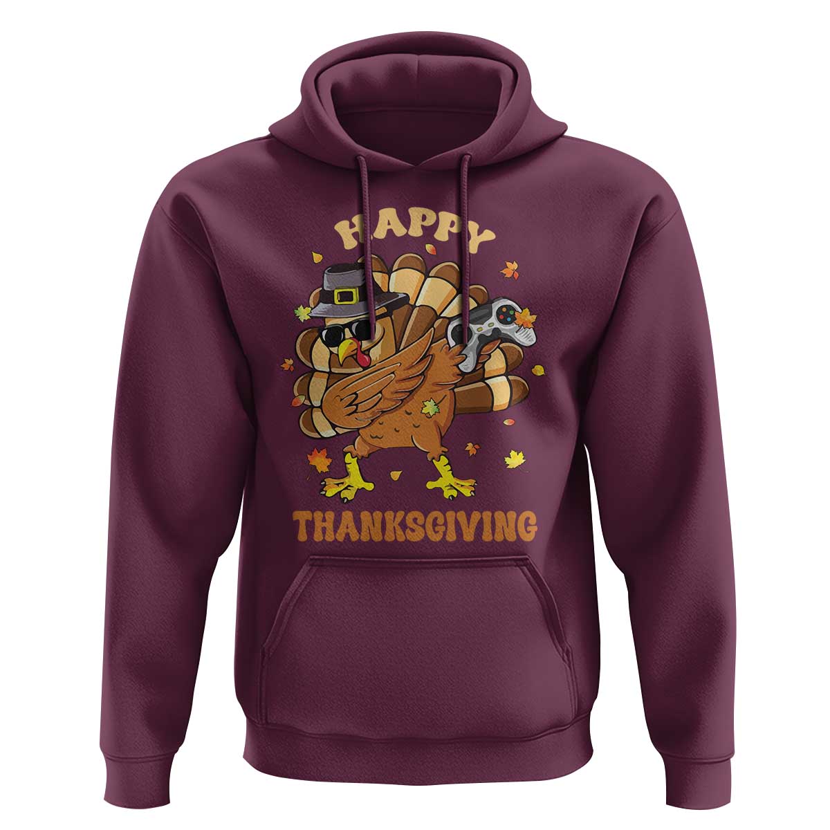 Funny Thanksgiving Hoodie Dabbing Gamer Turkey