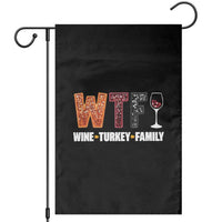 Funny Thanksgiving Garden Flag WTF Wine Turkey Family - Wonder Print Shop